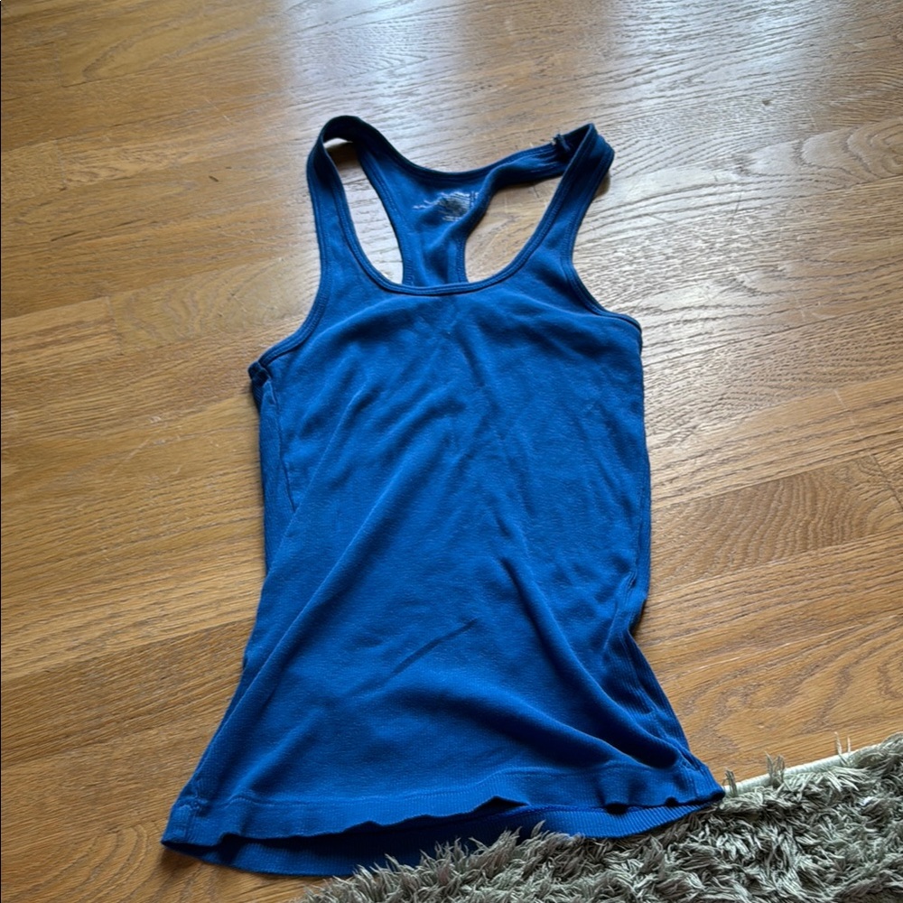 Old Navy Fitted Blue Tank Top